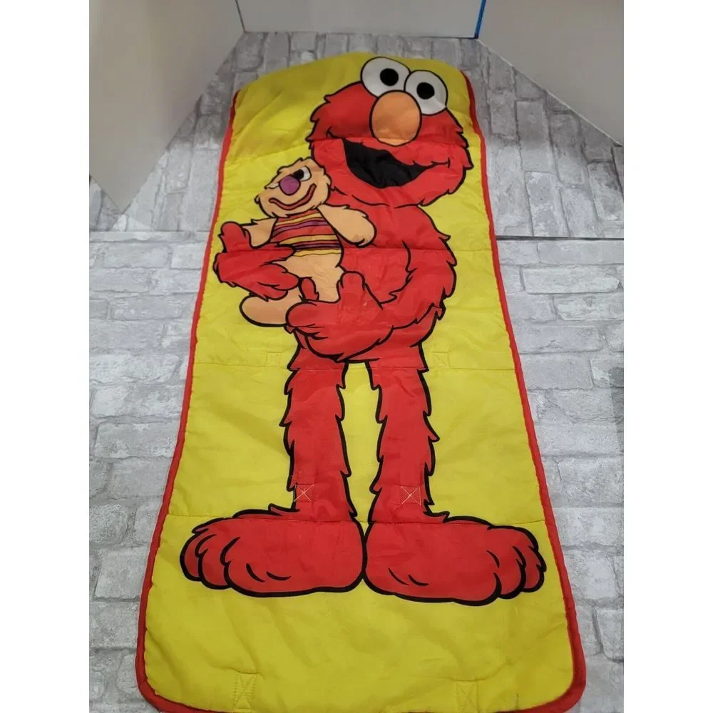Vintage Sesame Street Toddler Kids Sleeping Bag Mat Fold N Go‎ ELMO Baby David